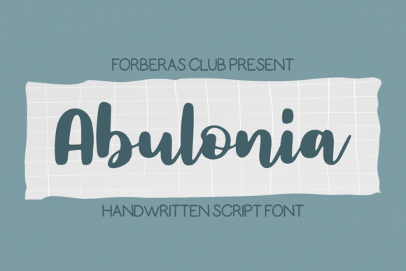 Abulonia: A Handwritten Font for Editorial Grace