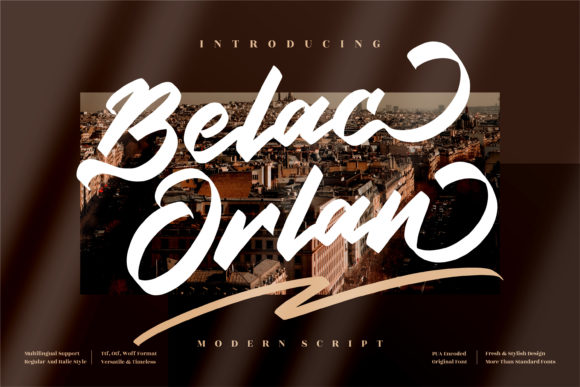 Belac Orlan: A Handwritten Font for Editorial Design