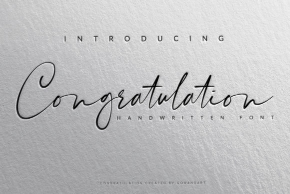 Congratulation: An Elegant Script Font for Web Design