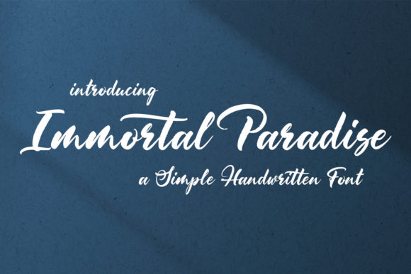 Immortal Paradise: A Handwritten Font for Branding