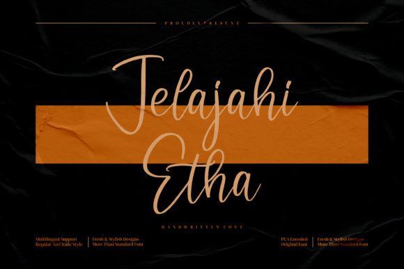Jelajahi Etha: A Timeless Script Font for Editorial Design