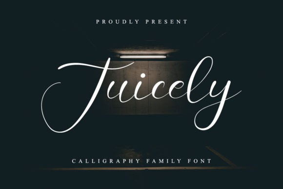 Juicely: A Delicate Script Font for Editorial Design
